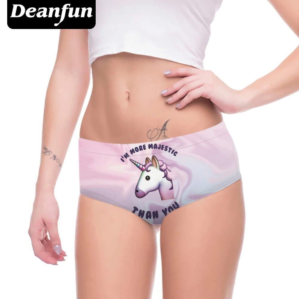 Deanfun 3D Printed Cute Unicorn Girls Briefs Thong Underwear Panties