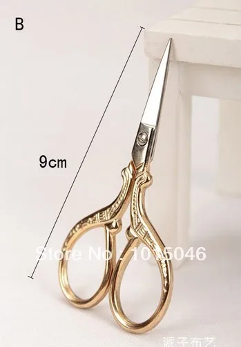 

European Retro gold classic Craft Stainless Steel Sewing Tailor scissor ZAKKA cross stitch handicraft DIY Tool Vintage Antique
