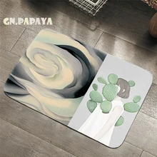 Кактус девушка абстрактные коврики для ванной комнаты коврик для туалета в скандинавском стиле кухонные коврики впитывающие прокладки передней двери бегемоты Matscarpet