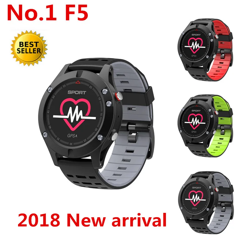 

2018 New NO.1 New F5 GPS Smart Band Heart Rate Monitor Altitude Meter Thermometer Pedometer Wristband with OLED Color Screen