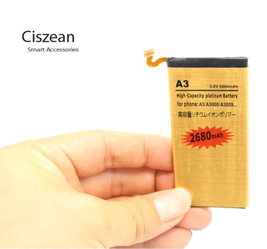 

1x 2680mAh EB-BA300ABE Gold Replacement Battery For Samsung Galaxy A3 (2015) A3000 A3009 SM-A300F A300H A300F A300G A300M A300FU