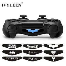 IVYUEEN 2 шт. для sony Dualshock 4 PS4 DS4 Pro тонкий контроллер светодиодный светильник наклейки виниловая наклейка кожный чехол для Playst
