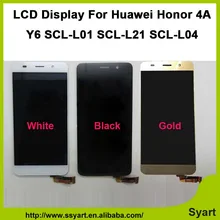 High quality Black White Gold 5.0″ LCD Display +Touch Screen Glass digizel lcd assembly For Huawei Honor 4A Y6 SCL-L01 SCL-L04