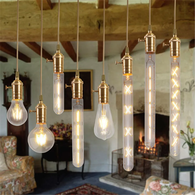 

CLAITE Edison LED Bulb E27 Dimmable Incandescent Light Bulb Classic Filament COB LED Retro Light for Christmas Lighting AC220V