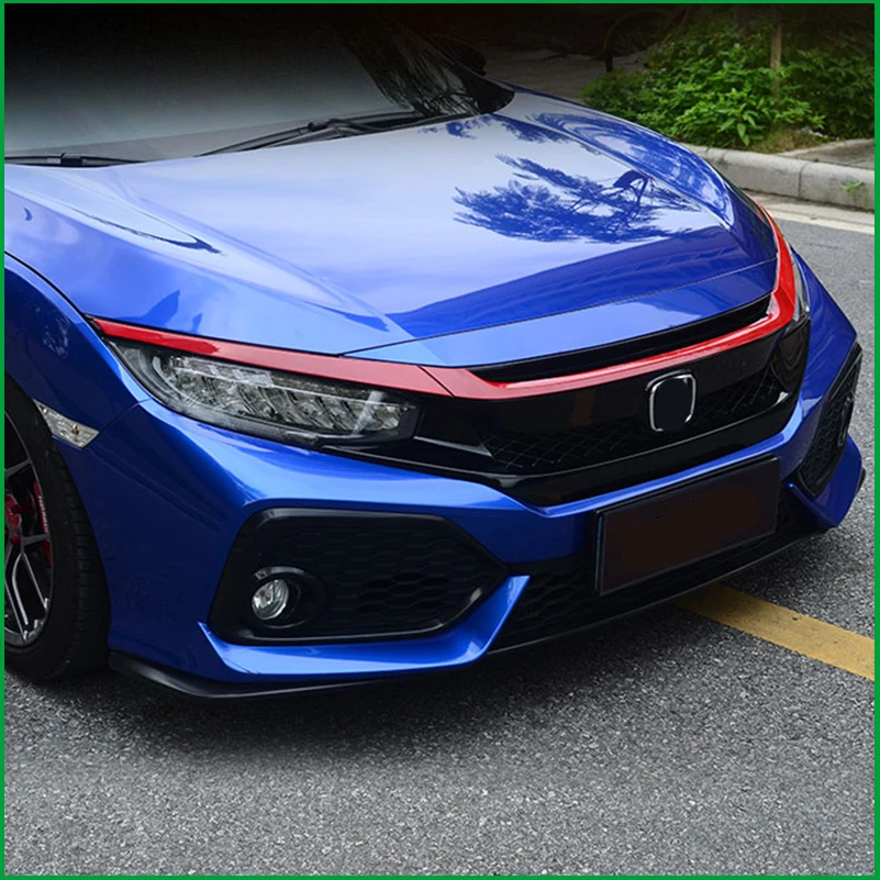 Для HONDA CIVIC Sedan 10th 2016 2017 2018 Передняя решетка гриль фара для бровей декоративные