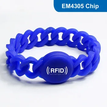 

WB08 Silicone RFID Wristband RFID Bracelet RFID Tag, RFID Tag for access control with EM4305 Chip Free Shipping