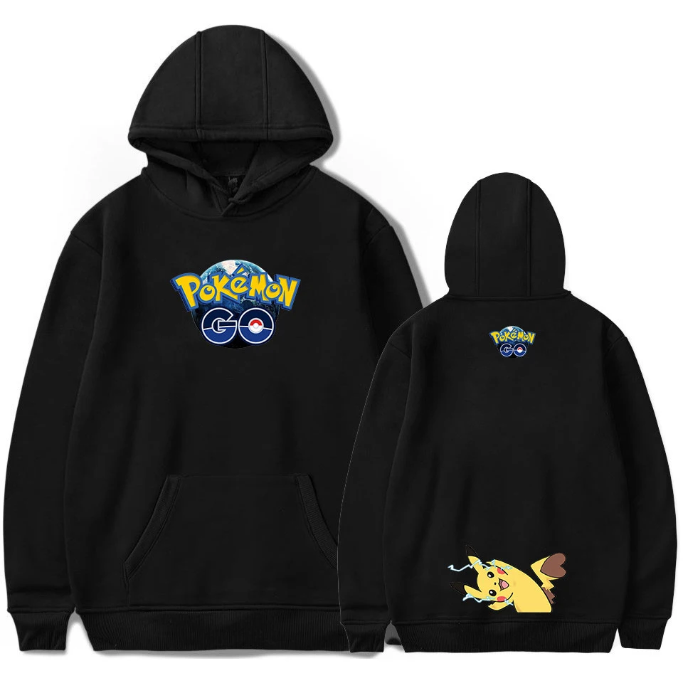 

2019 New Style of Pokemon print Hooded Leisure style Men and women Clothes 2019 Hot Sale Casual Harajuku Hoodies Sweatshirts