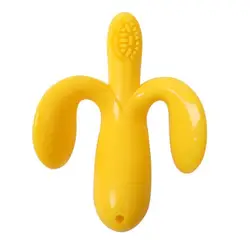 Новый дизайн Милая Детская зубная щетка мультяшный банан ненаполненный силиконовый каучук массажеры снимают Зубное давление