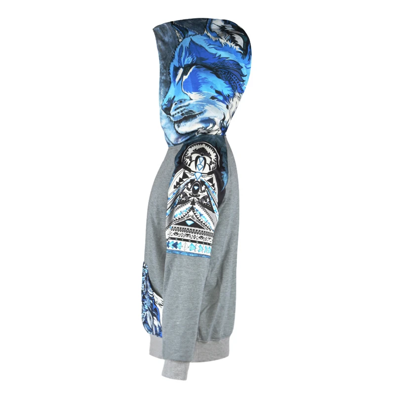 Brand 3d Sweatshirts 3d Hoodies With Cap Print fox bird