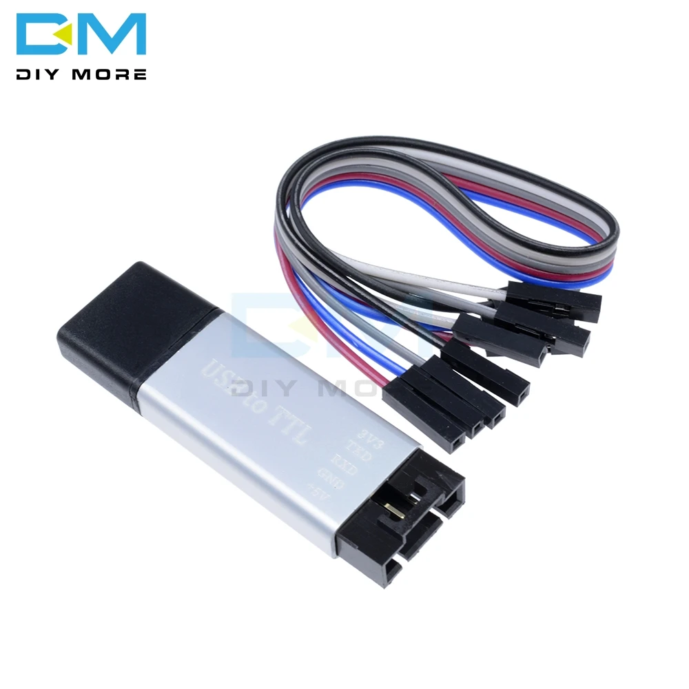 

Aluminum Shell CP2102 12Mbps USB 2.0 to TTL UART Module 5Pin Serial Converter STC Replace FT232 Module 5V/3.3V Type A Metal Case