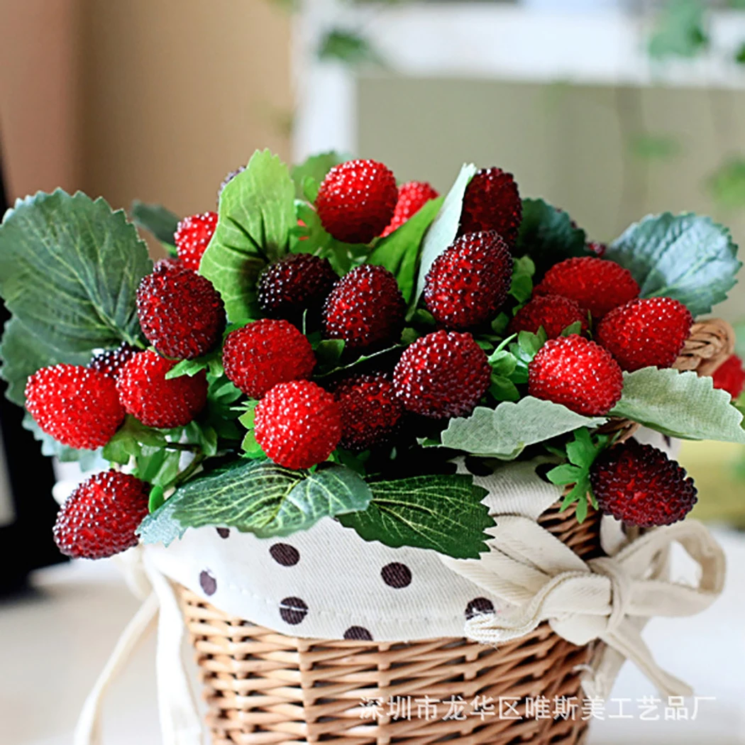 Artificial Fruits Decorative Lifelike Myrica Rubra Simulation Fruits Fake Fruits for Home Decor