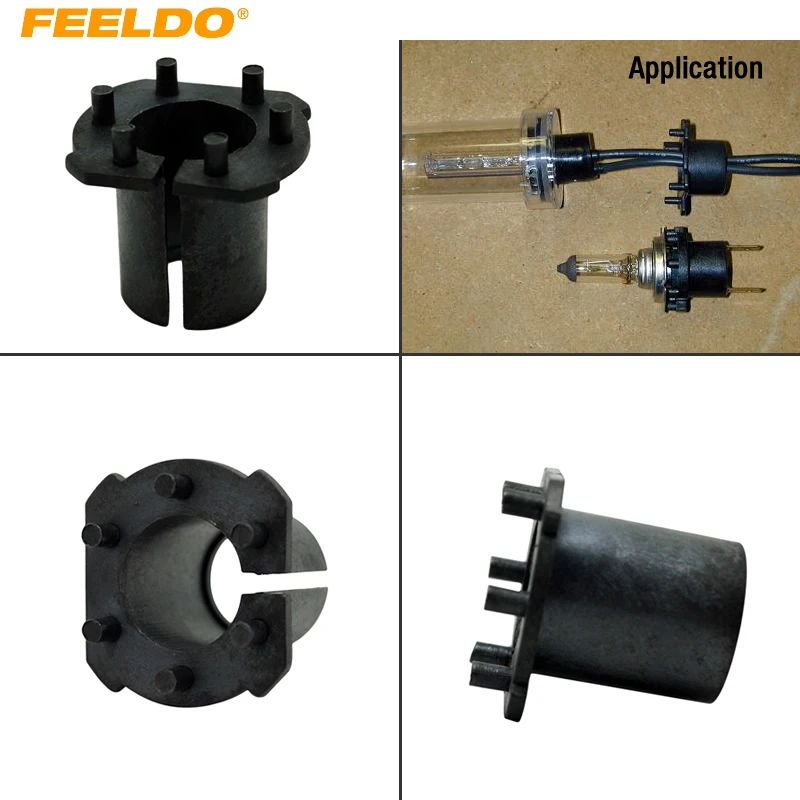 FEELDO 2pcs Car H7 HID Xenon Bulbs Installation Socket Adapter Holder For Mazda New 3/5/6/MX-5/CX-7/RX-8 Bulb Adapter #CA1368