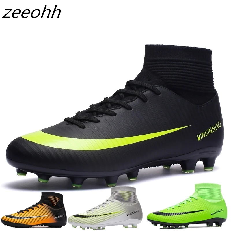 

zeeohh Soccer Shoes High Ankle Superfly Football Boots Long Spikes FG Men Adults Kids Original Outdoor Athletic Cleats Wholesale
