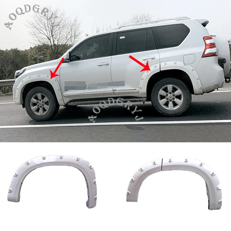 

Factory style Car Unpinted Fender Flares Arch Wheel Eyebrow Cover For Toyota Land Cruiser Prado fj150 2014-2017 Car styling 6pcs