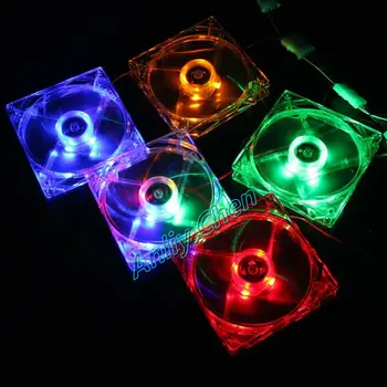 

20 Pieces LOT 5 Colors 80x80x25mm 80mm DC 12V 4Pin LED PC Case Brushless Cooling Fan