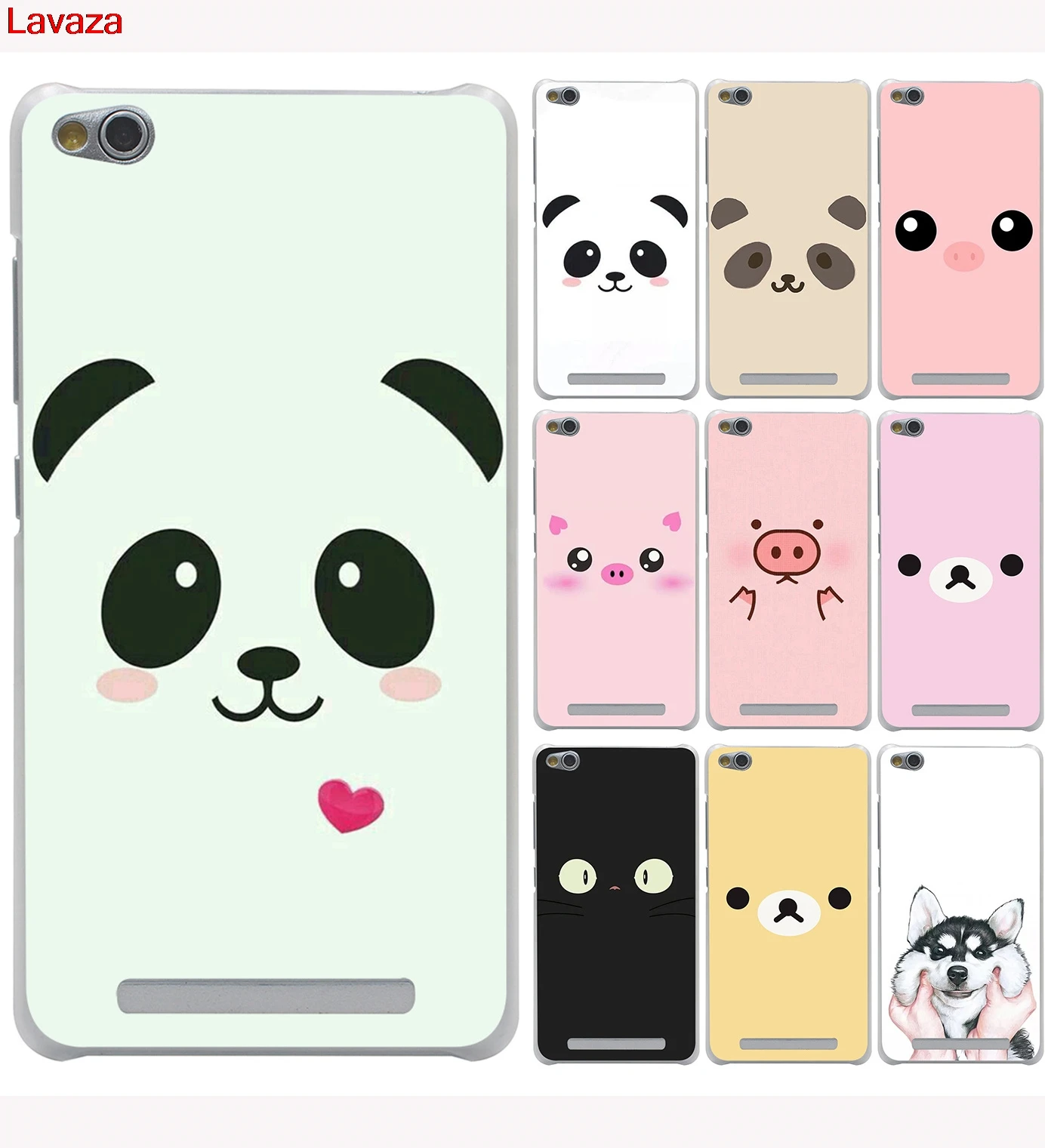 Lavaza funny pig pigs cute lovely Hard Phone Cover Case for Xiaomi Lavaza cute Animal Panda pig Smile Emoji Case for Xiaomi Redmi 3 3S 4 6 Pro