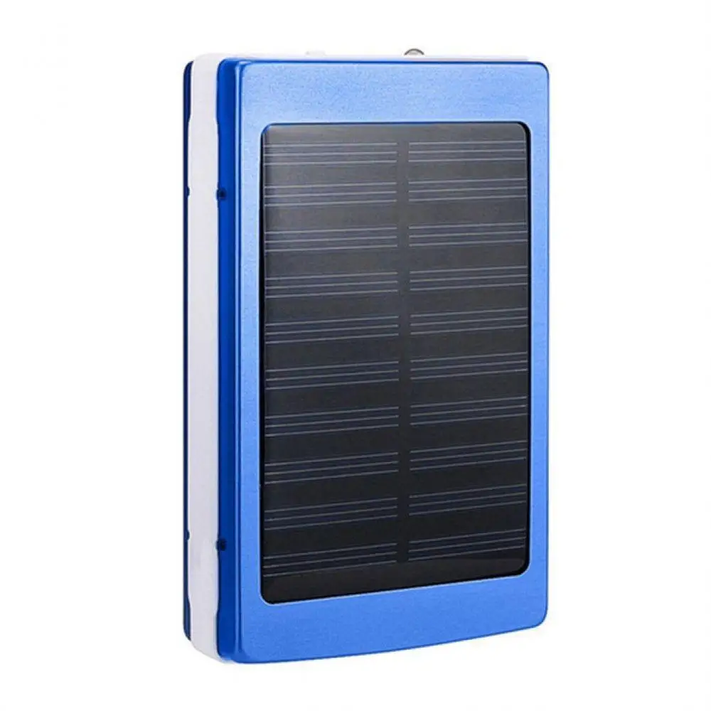 Портативный двойной USB порошок банк чехол 5x18650 внешние панели солнечных батарей коробка портативная зарядка для телефона блок питания - Цвет: Blue