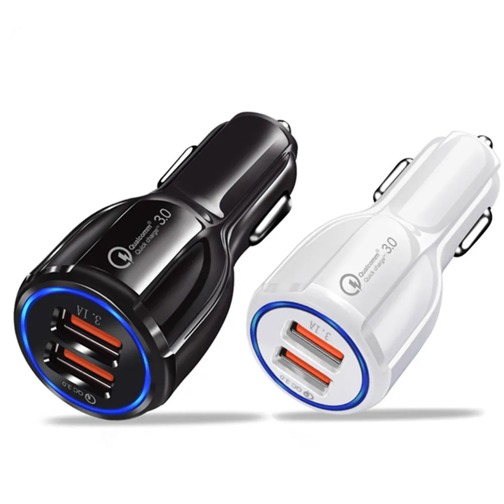 

Car USB Charger Quick Charge 3.0 2.0 Mobile Phone Charger 2 Port USB Fast Car Charger for iPhone Samsung Tablet Car-Charger