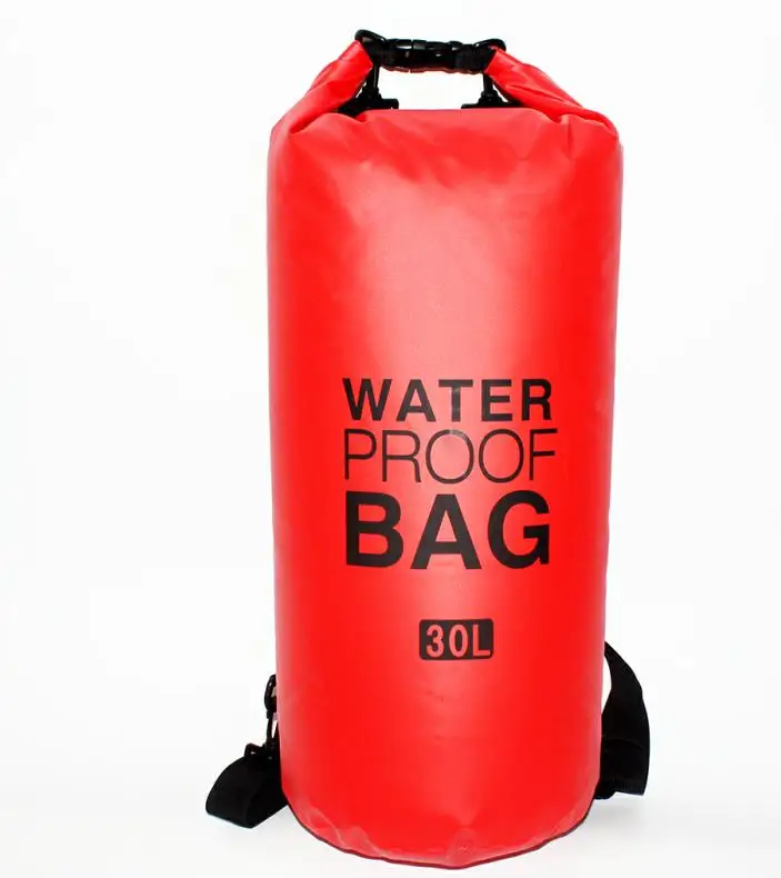 20л 30л ПВХ Открытый Водонепроницаемый Сухой плавать мин дрейфующих сумка рюкзак непроницаемый океан пакет плавать Водонепроницаемый мешок вверх по тесту - Цвет: Red 30L