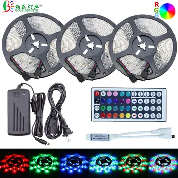 

RGB LED Strip SMD 2835 12V 300leds Flexible LED Tape Ribbon 5M 10M Waterproof Rope Lamp Lighting Music WiFi LED Controller Power