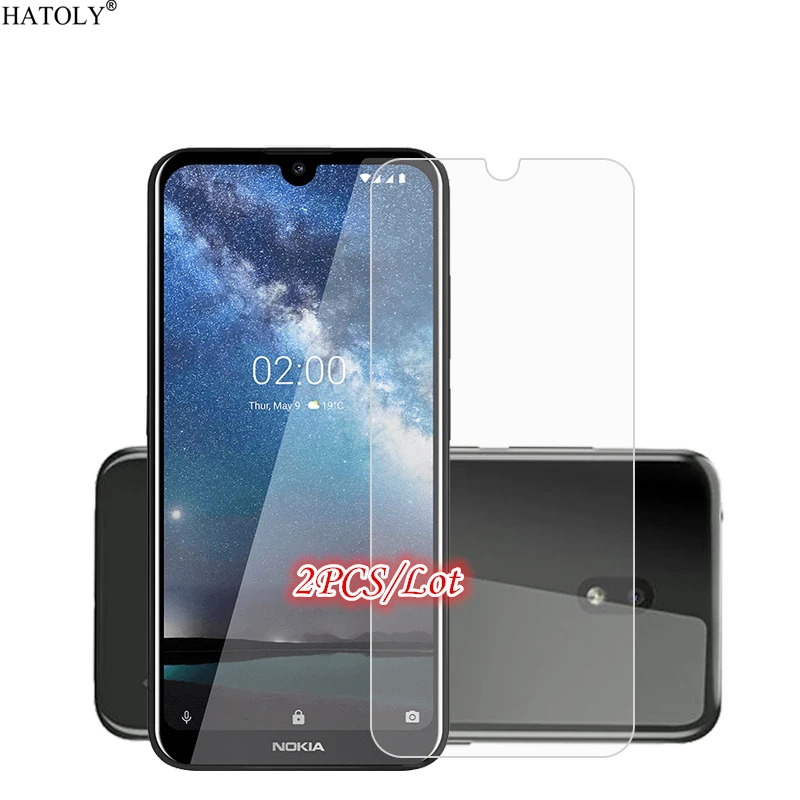 

2Pcs Glass For Nokia 2.2 Tempered Glass For Nokia 2.2 Screen Protector Full Glue Protective Ultra-thin Phone Film For Nokia 2.2