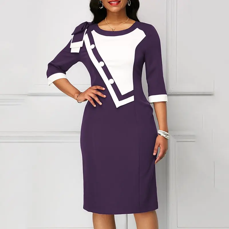 

Big Size Summer Elegant Vintage African Party Green Women Midi Dresses 2019 Office Ladies Bodycon Bowknot Retro Fashion Dress