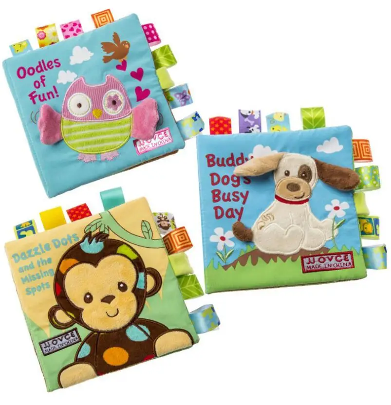 15pcs lot Cute cartoon aniaml infant toddlers toys early development soft cloth books for baby children