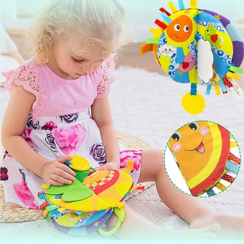 

Early Learing Story Soft Cartoon Cloth Book For Newborn Baby Intelligence Development Toys Rich Colours Stroller Best Gifts
