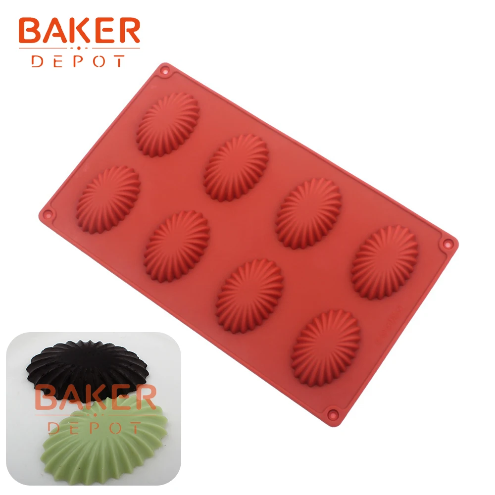 BAKER DEPOT силиконовая форма для торта Бисквитное овальное печенье chcolate конфет 8