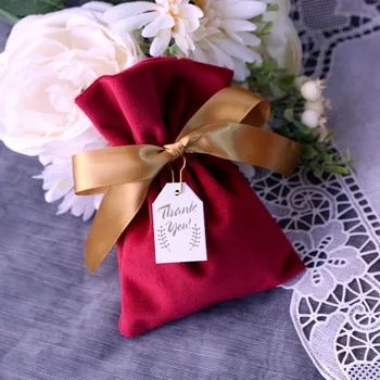 

2 Size Velvet Bundle Party Favor Bag Wedding Candy Bags Party Gift Pouches