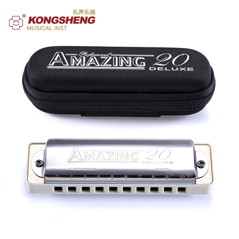 Губная гармошка KONGSHENG Amazing20 Deluxe (AM20D) диатоническая высокого качества с 10