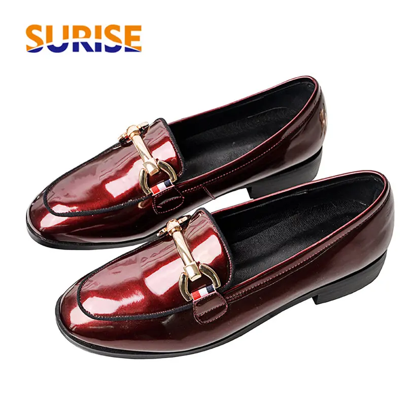 red patent leather loafers womens