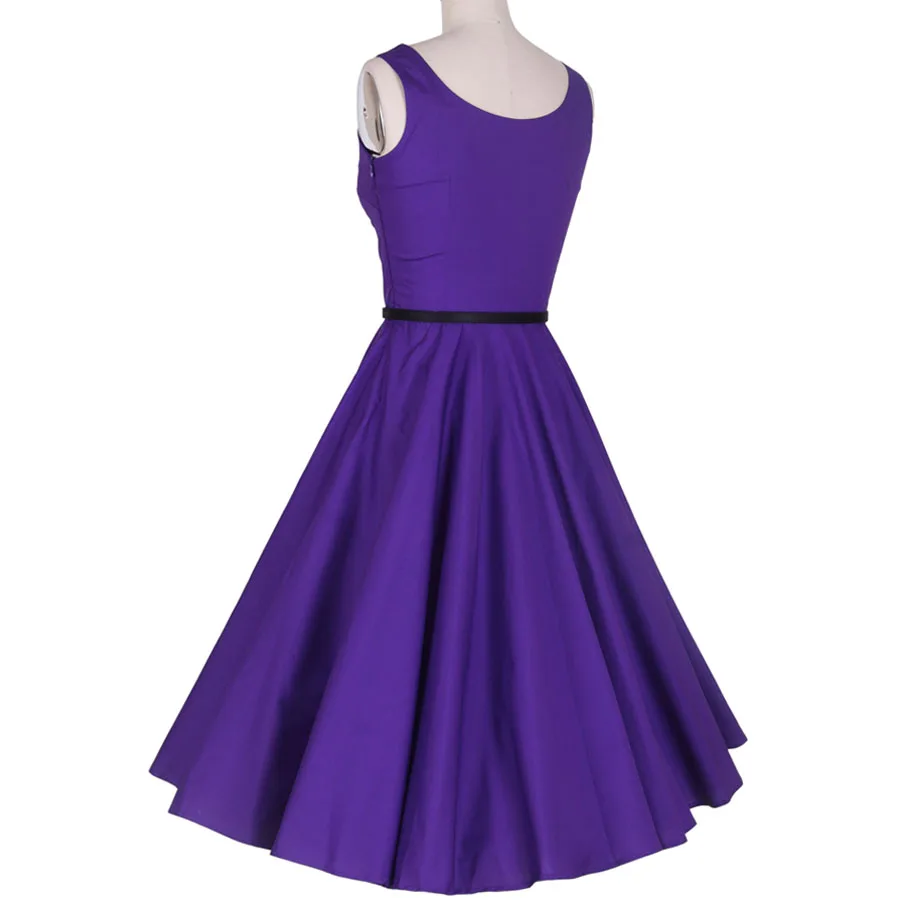 Vintage Pin Up Dress Purple