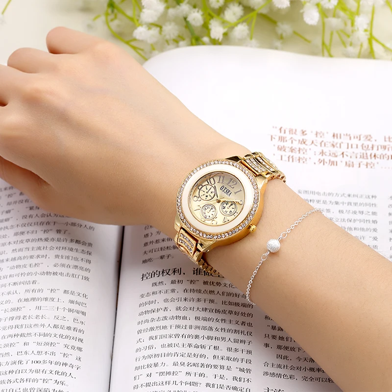 Часы O. T. SEA женские кварцевые с золотым покрытием|luxury brand|luxury luxury brandmujer reloj |