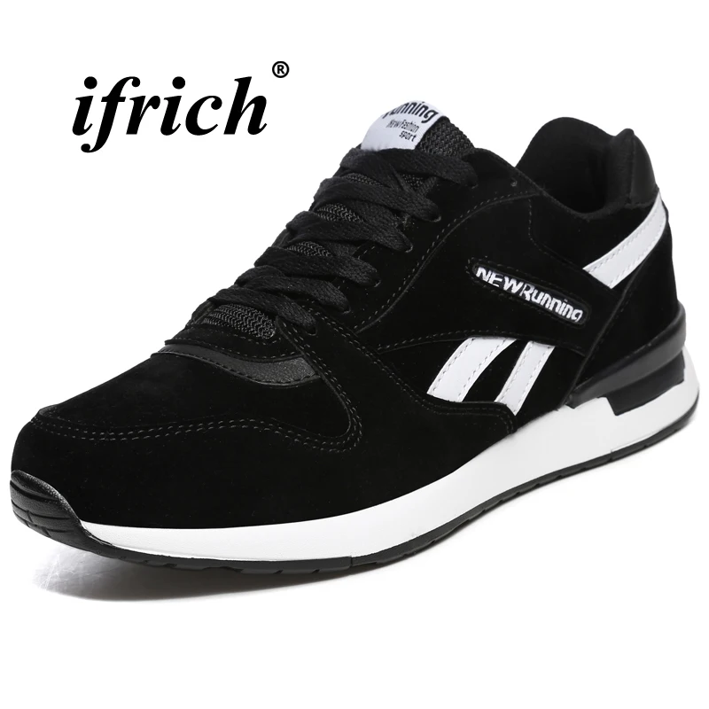

Couples Running Shoes Rubber Bottom Women Sport Shoes Black Gray Athletic Footwear Male Anti-slip Spring Autumn Track Shoes