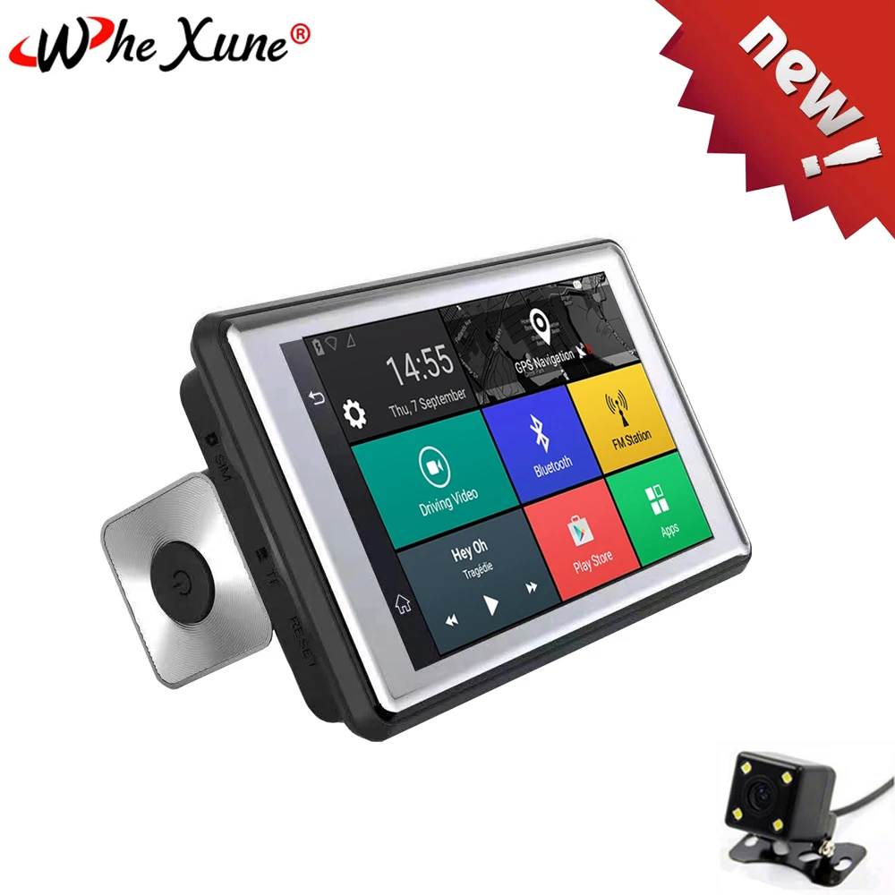 

WHEXUNE Android 3G dash cam 4 inch Car DVR with GPS log Dual Lens 1080p dash camera WIFI Car cam Video Registrar drive recorder