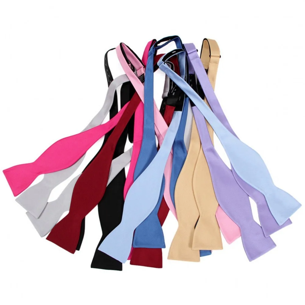 Bow Ties Self Tie Men's Fashion Solid Color Bowtie Adjustable Business Wedding Papillon For Men Accessories | Аксессуары для
