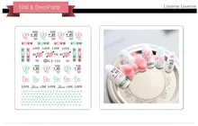 1 ورقة الأزياء رسومات أظافر مانيكير صائق الديكور تصميم نقل المياه ملصقا لالمسامير نصائح الجمال(China)