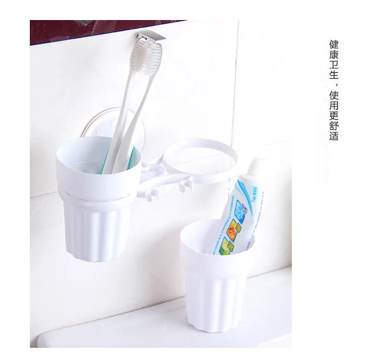 Креативный держатель на присоске для зубных щеток на присоске для чистки рта и зубов, набор для мытья ванной комнаты, парная стойка для зубов LO7191157