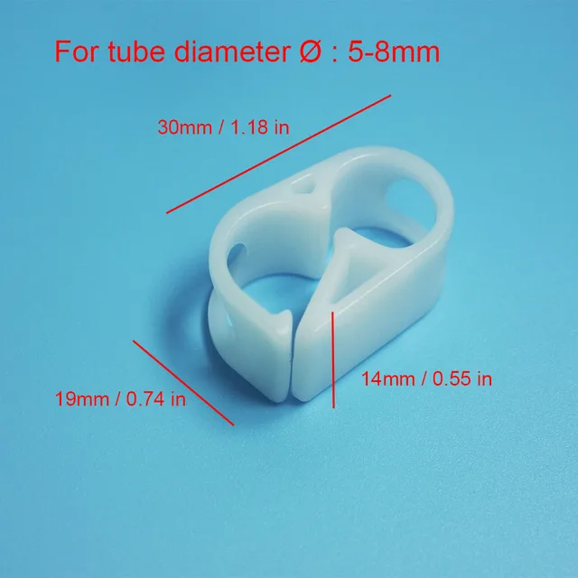 50PCS Plastic Tubing Clamps Adjustable Tube Clamp 3 12mm Tube