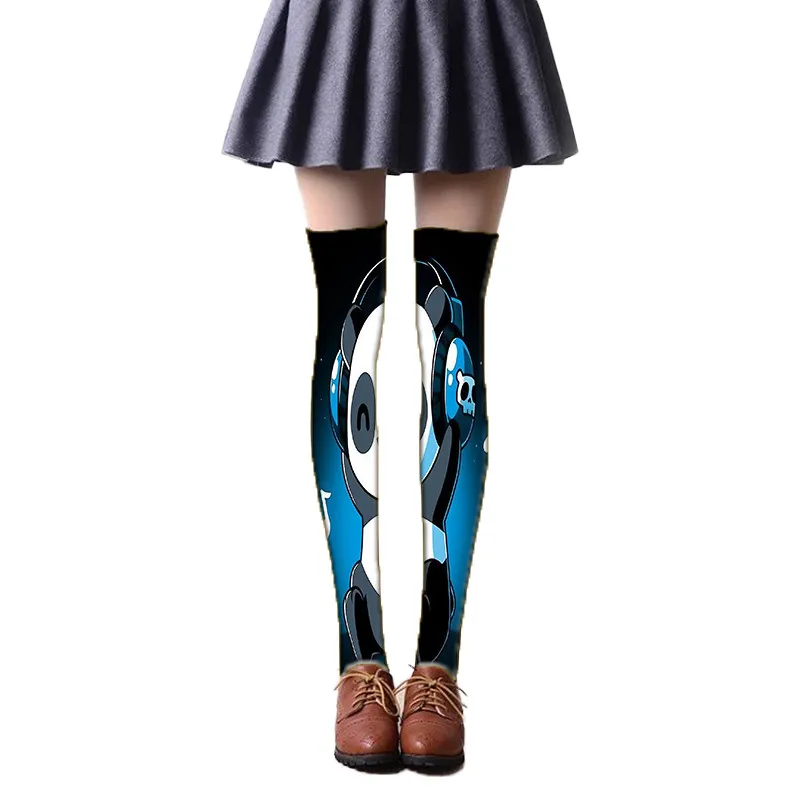 Летние модные эластичные чулки, повседневные нейлоновые облегающие Гольфы выше колена для девочек, женские длинные чулки 6S-SW24 - Цвет: 01