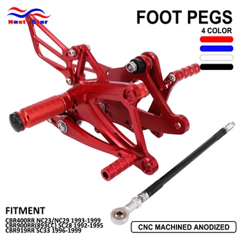 

Motorcycle Aluminum Adjustable Foot Pegs Pedals Rest For Honda CBR400R 400R CB400F 400F CBR500R 500R CB500F 500F 2013-2017