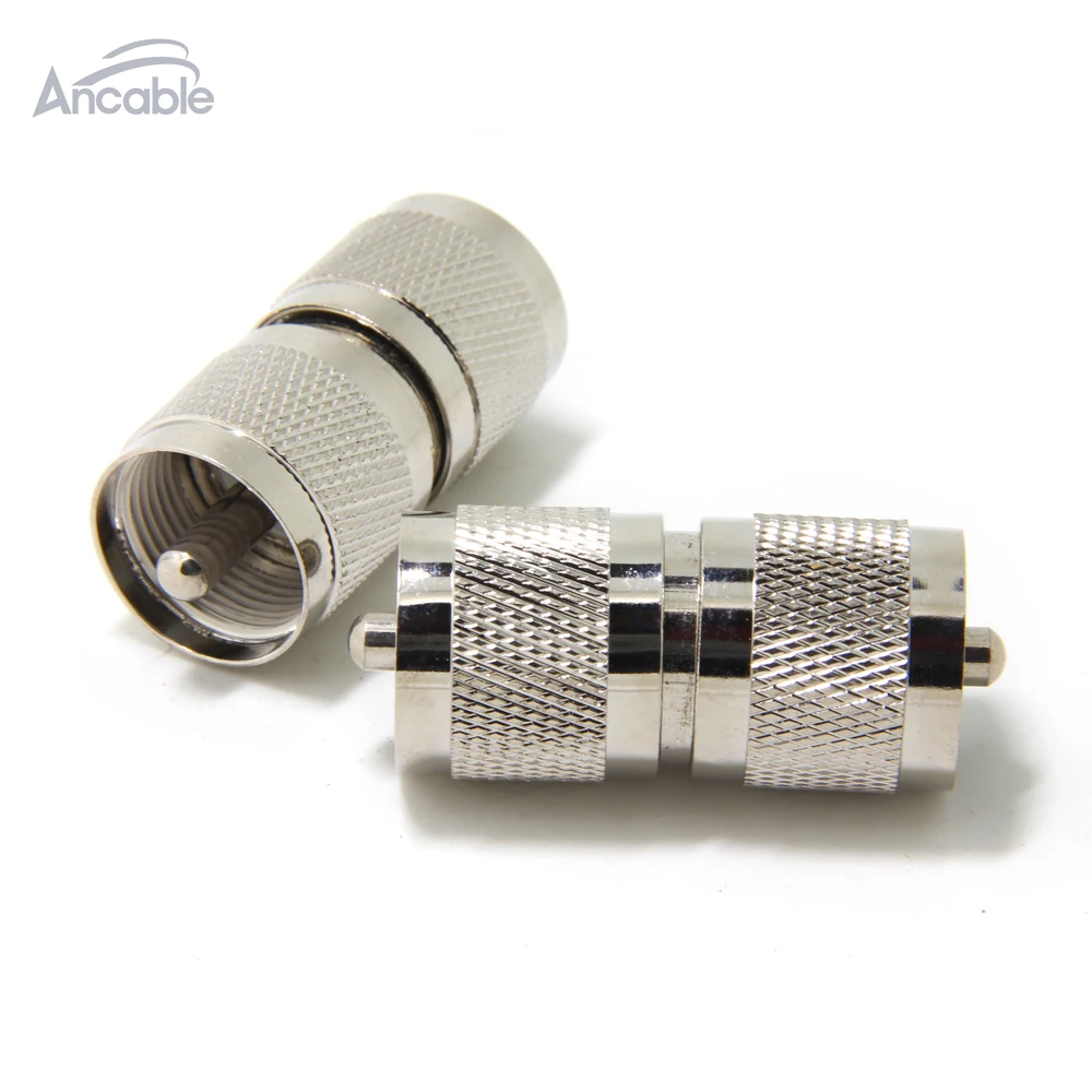 Ancable 2 Pack UHF Male to Male PL 259 Connector RF Coax Adapter for CB