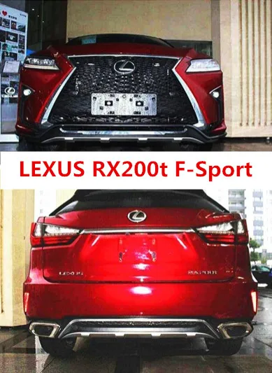 Авто бампера для LEXUS RX200t RX450H RX200t более делений диафрагмы Спорт. Высокое качество гвардии плиты спереди+ сзади автомобиля аксессуары - Цвет: LEXUS F Sport