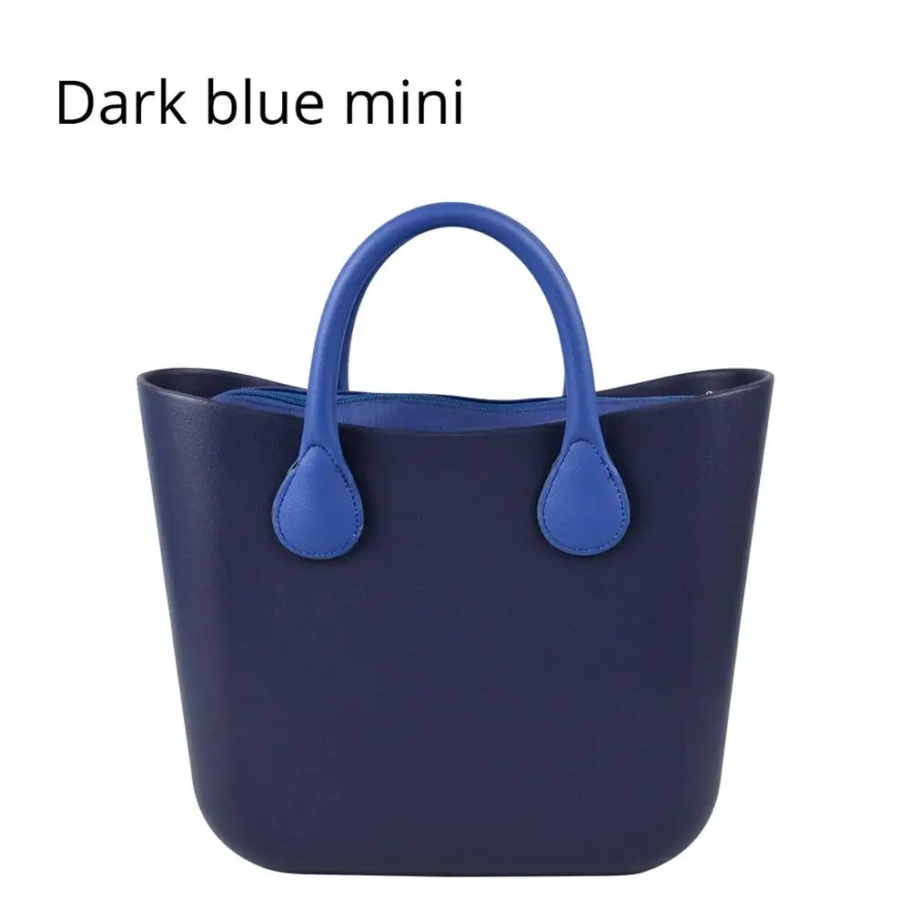 TANQU мини EVA сумка со вставкой красочные ручки EVA силиконовый резиновый водонепроницаемый мешок DIY женская сумка - Цвет: dark blue