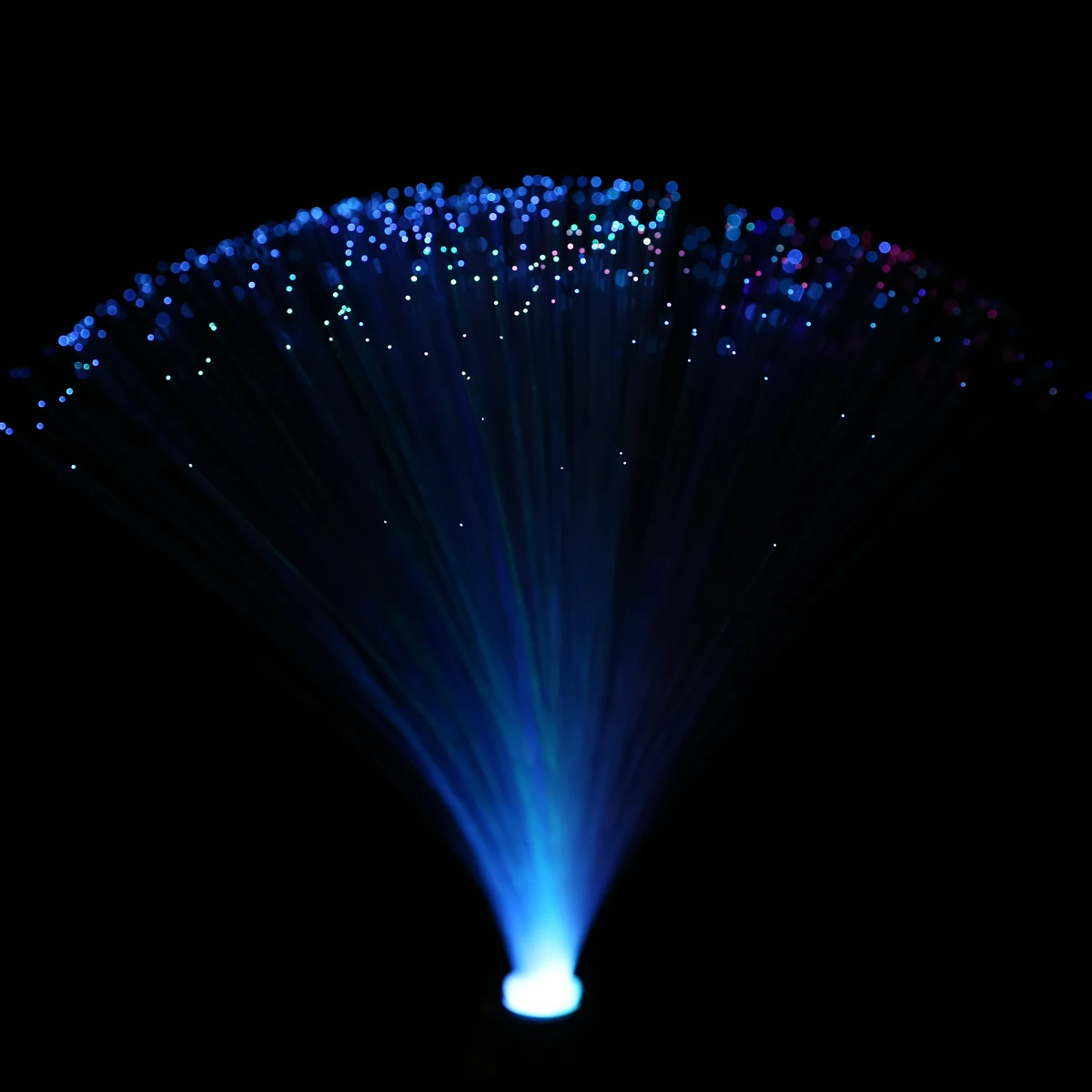 1pcs 12.6" LED Colorful Changing Fibre Optic Lamp Fountain Night Light Stand Home Room Dreamful Decoration