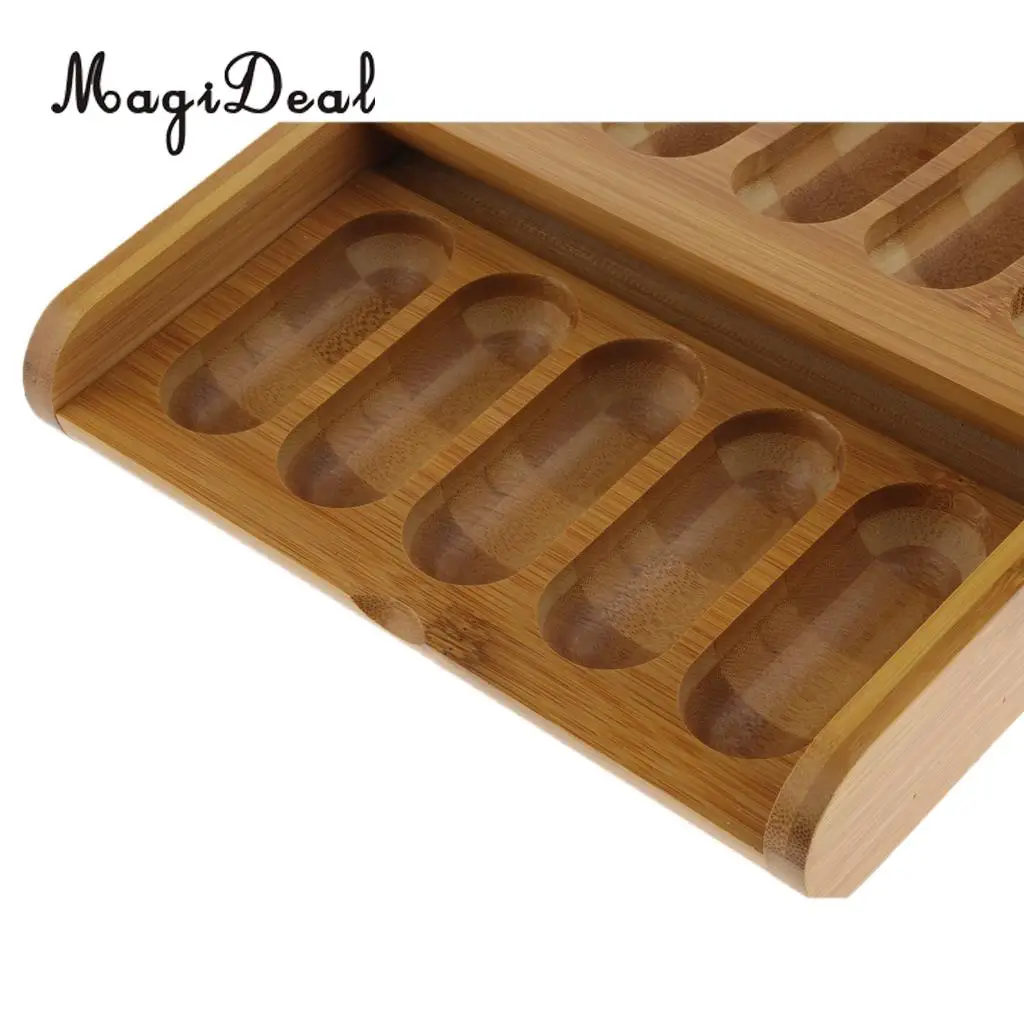 Bamboo Essential Oil Storage Box Display Carry Case Holder Organizer for Home Retail Stores