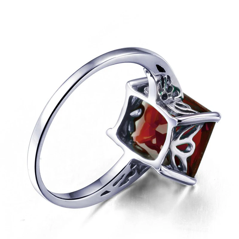 Szjinao турецкий гранат ручной работы кольца для женщин ювелирные изделия Soild 925 пробы Серебряный Красный камень палец Корона кольцо для лучшего друга