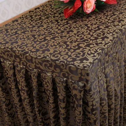 Jacquard Table Skirting Table Cover Custom-Made For Hotel Wedding Banquet Check-In Buffet