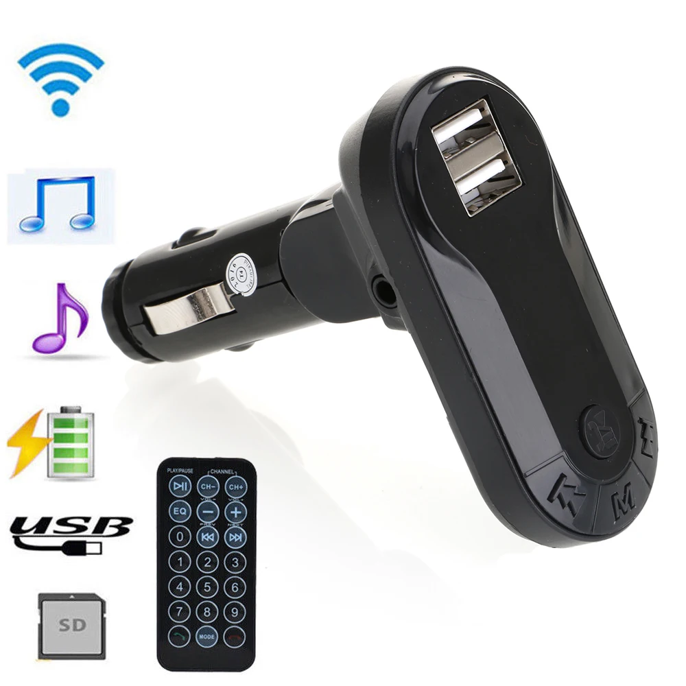Car Charger Handsfree Wireless Bluetooth FM Transmitter MP3 Player
